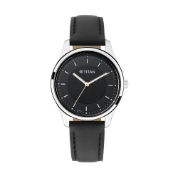 Titan Workwear 2639SL01 Black Dial Leather Strap Quartz Women's Watch