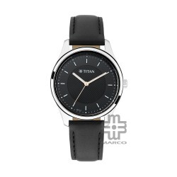 Titan Workwear 2639SL01 Black Dial Leather Strap Quartz Women's Watch