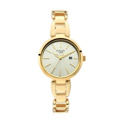 Titan Raga 2642YM01 Viva Gold Dial Metal Strap Quartz Women's Watch