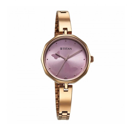 Titan Karishma 2702WM02 Pink Dial Stainless Steel Strap Quartz Women's Watch