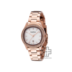 Instinc INS-DK01-RG-SL Rose Gold Stainless Steel Band Women Watch