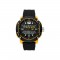 Caterpillar POWER A MF-175-21-137 | DIGITAL ANALOG | SILVER BLACK | BLACK SILICONE STRAP| MEN WATCH