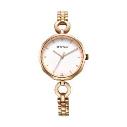 Titan Karishma NS2702WM01 White Dial Stainless Steel Strap Quartz Women's Watch