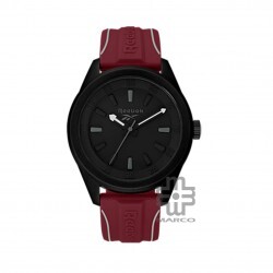 Reebok Spindrop Evolution RV-SPE-G2-PBIR-BA Black Case Red Grey Silicone Strap Men Watch