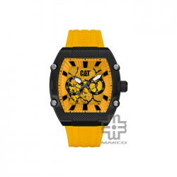 Caterpillar BARRELL 13-169-27-721| Yellow Silicone | Analogue Watch | 100M | 45.5MM | 2Y Warranty