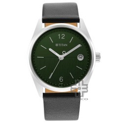 Titan Neo 1729SL07 Green Dial Leather Strap Quartz Men's Watch