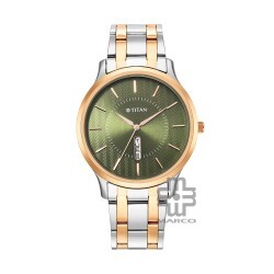 Titan Karishma 1825KM03 Green Dial Stainless Steel Strap Quartz Men's Watch