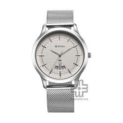 Titan Karishma 1825SM10 Silver Dial Stainless Steel Strap Quartz Men's Watch