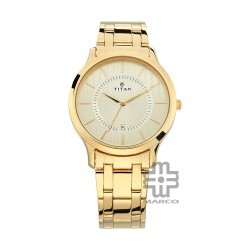 Titan Karishma 1825YM01 Champagne Dial Stainless Steel Strap Men's Watch