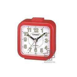 Casio TQ-141-4 Red Analog Desk Alarm Snooze Clock