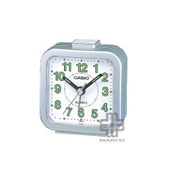 Casio TQ-141-8 Silver Analog Desk Alarm Snooze Clock