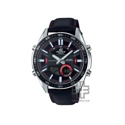 Casio Edifice EFV-C100L-1AV Black Leather Band Men Watch