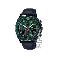 Casio Edifice EFV-600CL-3AV Black Leather Band Men Watch