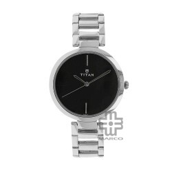 Titan Workwear 2480SM02 Black Dial Stainless Steel Strap Quartz Women's Watch