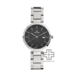 Titan Workwear 2480SM08 Black Dial Stainless Steel Strap Quartz Women's Watch