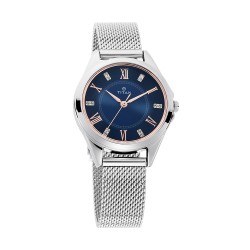 Titan Sparkle 2565SM02 Blue Dial Stainless Steel Mesh Strap Quartz Women's Watch