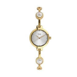 Titan Quartz 2576YM01 White Dial Metal Strap Quartz Women's Watch