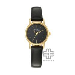 Titan Karishma 2593YL03 Black Dial Leather Strap Quartz Women's Watch