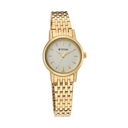 Titan Karishma 2593YM02 White Dial Metal Strap Quartz Women's Watch