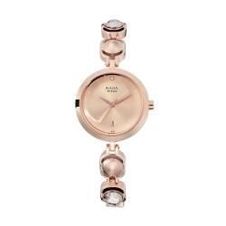 Titan Raga Viva 2606WM02 Rose Gold Dial Metal Strap Quartz Women's Watch