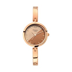 Titan Raga Viva 2606WM07 Rose Gold Dial Metal Strap Quartz Women's Watch