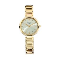 Titan Raga 2608YM01 Viva Champagne Dial Metal Strap Quartz Women's Watch