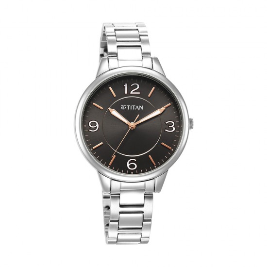 Titan Urban 2617SM08 Anthracite Dial Metal Strap Quartz Women's Watch