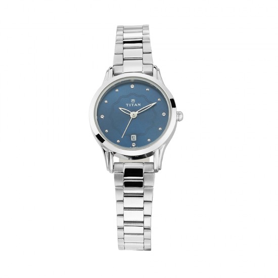 Titan Karishma 2628SM01 Blue Dial Metal Strap Quartz Women's Watch