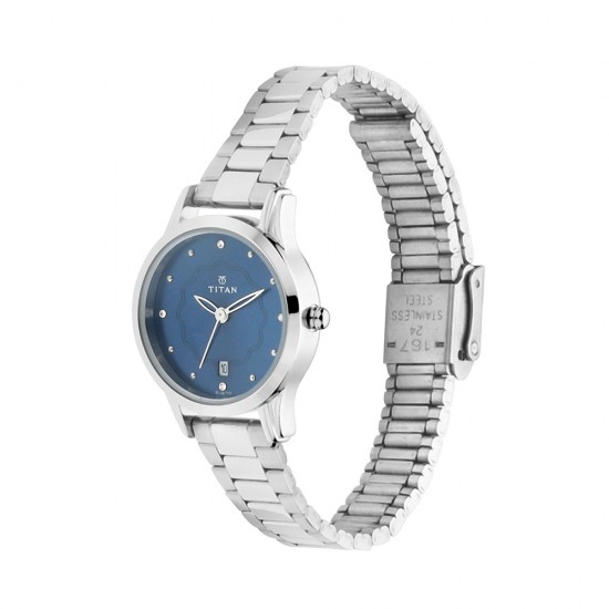 Titan Karishma 2628SM01 Blue Dial Metal Strap Quartz Women's Watch