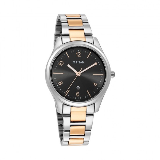 Titan Trendsetters 2639KM01 Anthracite Dial Stainless Steel Strap Women's Watch