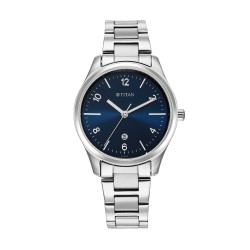 Titan Trendsetters 2639SM07 Blue Dial Stainless Steel Strap Quartz Women's Watch