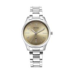 Titan Urban 2639SM10 Beige Dial Stainless Steel Strap Quartz Women's Watch