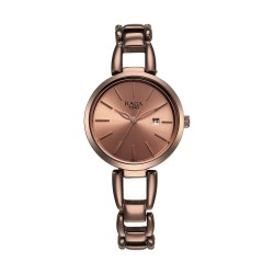 Titan Raga Viva 2642QM01 Rose Gold Dial Brown Metal Strap Quartz Women's Watch