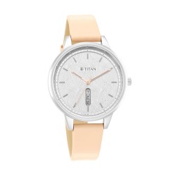 Titan Workwear 2648SL03 Grey Gradient Dial Leather Strap Quartz Women's Watch