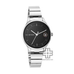 Titan Workwear 2649SM01 Black Dial Stainless Steel Strap Quartz Women's Watch