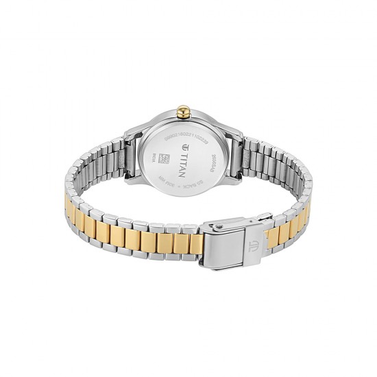 Titan Lagan 2656BM01 Silver Dial Metal Strap Quartz Women's Watch