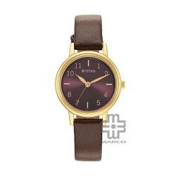 Titan Karishma 2678YL02 Brown Dial Leather Strap Quartz Women's Watch