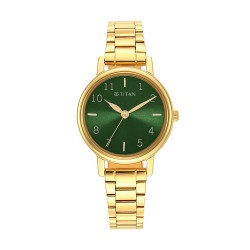 Titan Karishma 2678YM01 Green Dial Stainless Steel Strap Quartz Women's Watch