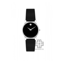 Movado 604231 Museum Black Classic Leather Band Women's Watch