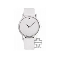 Movado 606019 White Leather Band Women Watch