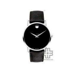 Movado 606179 Museum Black Leather Band Men Watch