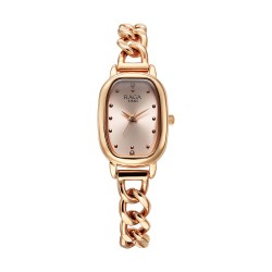 Titan Raga Showstopper 95309WM01 Rose Gold Dial Metal Strap Quartz Women's Watch