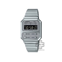 Casio Vintage A100WE-7B Silver Stainless Steel Band Men Watch / Women Watch