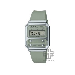 Casio Vintage A100WEF-3A Dark Green Resin Band Men Watch / Women Watch