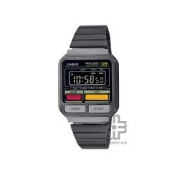 Casio Vintage A120WEGG-1B Black Stainless Steel Band Women / Men / Unisex Watch