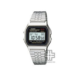 Casio Vintage A159WA-N1 Silver Stainless Steel Band Men Watch / Women Watch