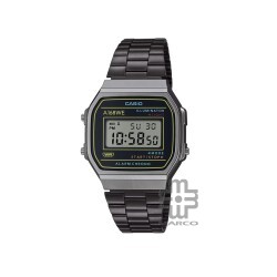 Casio Vintage A168WEHB-1A Black Stainless Steel Men Watch / Women Watch