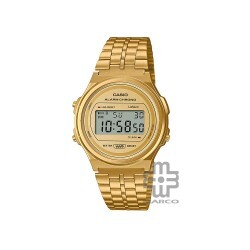 Casio Vintage A171WEG-9A Gold Stainless Steel Band Men Watch / Women Watch