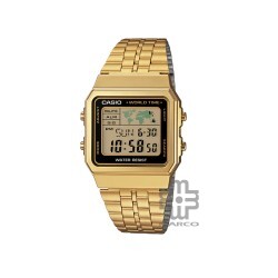 Casio Vintage A500WGA-1 Gold Stainless Steel Band Men Watch / Women Watch