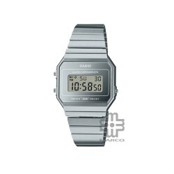 Casio Vintage A700WEV-7A Silver Stainless Steel Band Men Watch / Women Watch